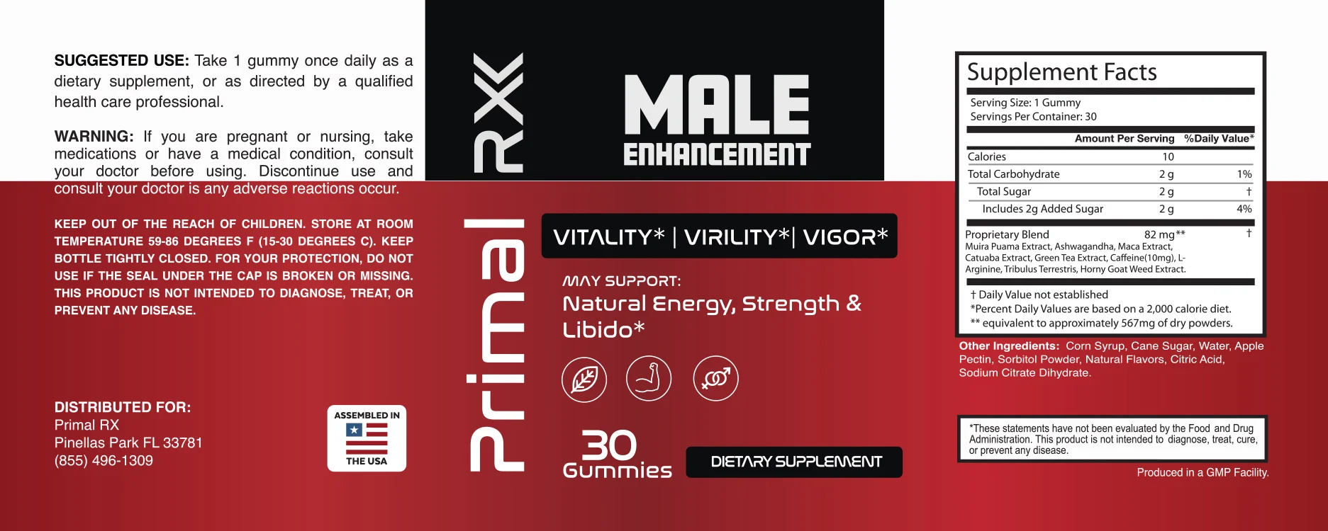 Primal RX Product Label